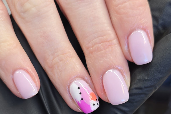 Builder gel natural nail overlays